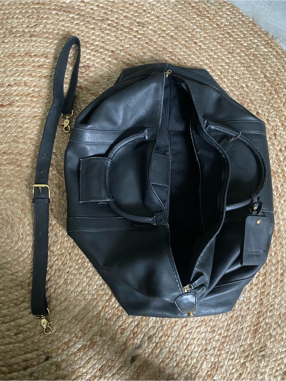 Coach Large Leather Duffle Bag